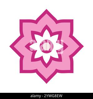 Symmetrical Islamic pattern with mandala-style elements, ideal for social media posts, posters, and greeting cards during Ramadan, Eid Stock Vector