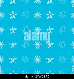 Seamless background with snowflakes. Christmas and New Year decoration elements. Vector illustration. Stock Vector