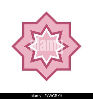 Symmetrical Islamic pattern with mandala-style elements, ideal for social media posts, posters, and greeting cards during Ramadan, Eid Stock Vector