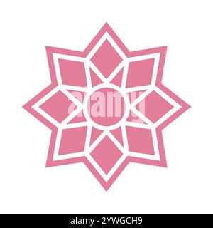 Symmetrical Islamic pattern with mandala-style elements, ideal for social media posts, posters, and greeting cards during Ramadan, Eid Stock Vector