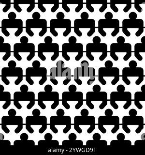 Meeting pattern seamless. Conference in office background. session texture Stock Vector