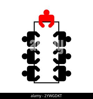 Meeting at table sign. Conference in office symbol. session icon Stock Vector