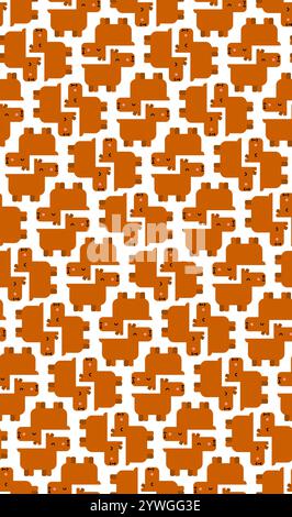 Capybara pattern seamless. Capybaras background. Ornament of kids fabric Stock Vector