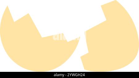 Easter Eggs end cracked eggshell in trendy colorful festive hues. Easter greeting festive composition. Isolated Vector illustration Thematic card, leaflets, banner, brochure, price, label or web promo Stock Vector