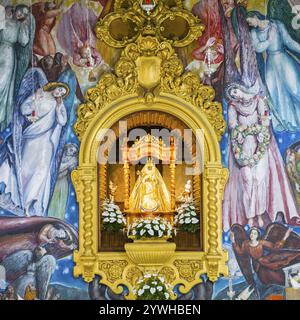 Statue of the Virgin Mary, Virgen de Canelaria, patron saint of the Canary Islands archipelago, Basilica de Nuestra Senora de la Candelaria, Candelari Stock Photo