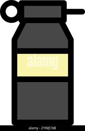 Smoke grenade or Flashbang symbol - Military icon. Stock Vector