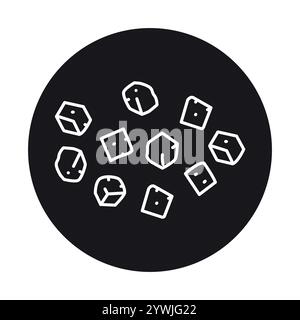 Croutons line black icon. Sign for web page, mobile app, button, logo. Vector isolated button. Editable stroke. Stock Vector