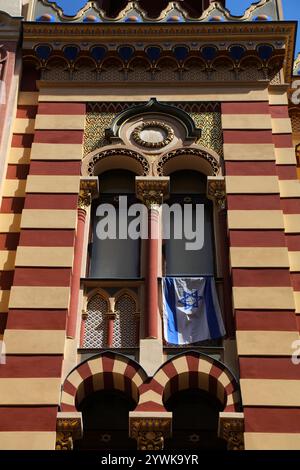 Jubilee Synagogue in Prague, Czech Republic. Art nouveau architecture landmark in New Town (Nove Mesto) of Prague. It is also known as Jerusalem Synag Stock Photo