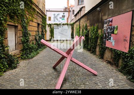 PRAGUE, CZECH REPUBLIC - MAY 3, 2024: Karlin Barracks (Kasarna Karlin) converted to public space in Prague, Czech Republic. Stock Photo
