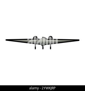 RQ-170 Sentinel (USA)  line color icon. Stealthy reconnaissance UAV. Sign for web page, mobile app, button, logo. Vector isolated button. Editable str Stock Vector