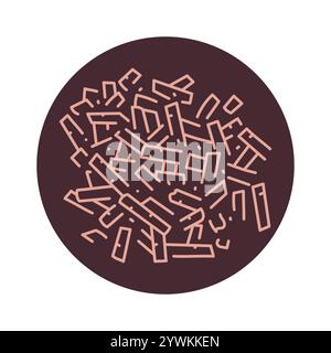 Fuel pellets line black icon. Sign for web page, mobile app, button, logo. Vector isolated button. Editable stroke. Stock Vector