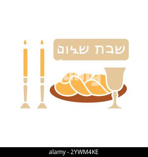 Sabbath color icon. Judaism religion.Sign for web page, mobile app, button, logo. Vector isolated button. Editable stroke. Stock Vector