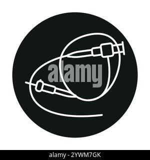 Endoscopy procedure line black icon. Sign for web page, mobile app, button, logo. Vector isolated button. Editable stroke. Stock Vector