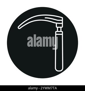 Laryngoscope line black icon. Sign for web page, mobile app, button, logo. Vector isolated button. Editable stroke. Stock Vector