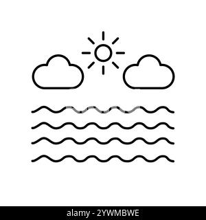 sources of water rain ocean river and well vector illustration Stock ...