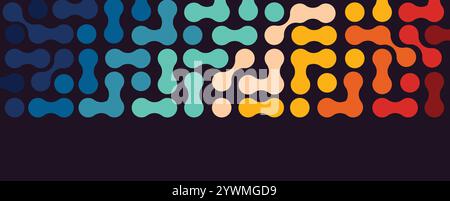 Metaballs shapes abstract  geometric background. Vector art. Stock Vector