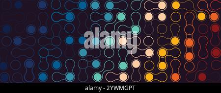 Metaballs shapes abstract  geometric background. Vector art. Stock Vector