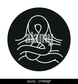 Hernioplasty line black icon. Sign for web page, mobile app, button, logo. Vector isolated button. Editable stroke. Stock Vector