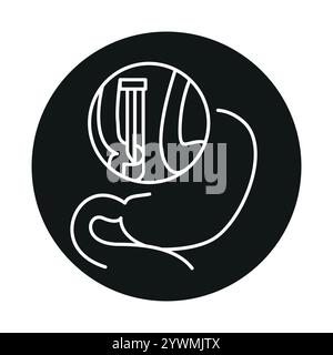Gastroplication line black icon. Sign for web page, mobile app, button, logo. Vector isolated button. Editable stroke. Stock Vector