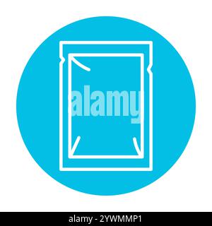 Clear Sachet For Food line icon. Vector isolated element. Editable stroke. Stock Vector