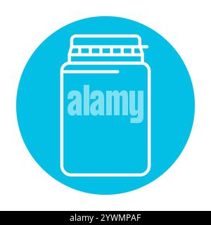 Vial line icon. Vector isolated element. Editable stroke. Stock Vector