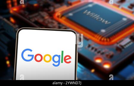 Google quantum chip Willow Stock Photo