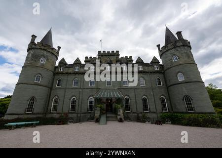 Inveraray Castle in Argyll and Bute. It is the seat of the Dukes of Argyll. Stock Photo