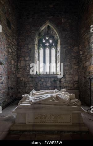 Iona, UK - Jul 10, 2024: Iona Abbey and Nunnery. A Benedictine abbey, established 563 AD on the site of the monastery founded by St Columba. Stock Photo