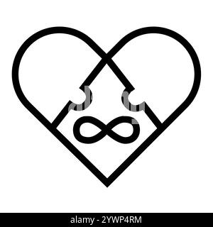Polyamory  line icon. LGBT society. Vector isolated button. Editable stroke. Stock Vector