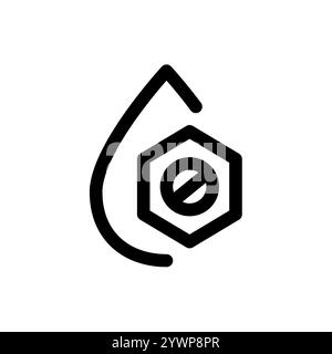 Hypoglycemic line black icon. Medicines to reduce heartburn. Vector isolated button. Editable stroke. Stock Vector