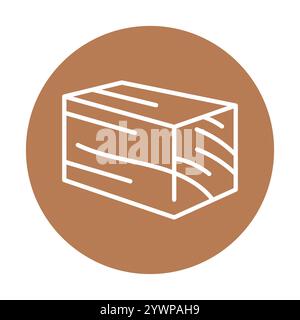 Impreg timbers line black icon. Sign for web page, mobile app, button, logo. Vector isolated button. Editable stroke. Stock Vector