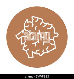Wood chips line black icon. Sawdust illustration. Sign for web page, mobile app, button, logo. Vector isolated button. Editable stroke. Stock Vector
