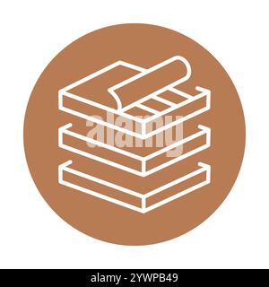 Plywood sheets line black icon. Sign for web page, mobile app, button, logo. Vector isolated button. Editable stroke. Stock Vector
