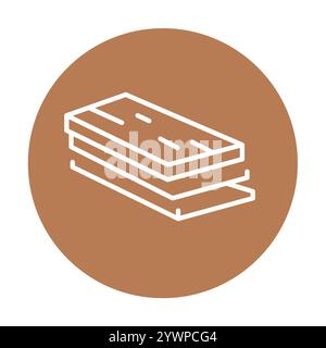 Wooden parquet line black icon. Sign for web page, mobile app, button, logo. Vector isolated button. Editable stroke. Stock Vector