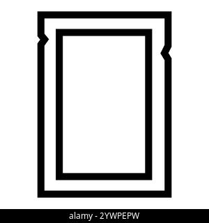 Clear Sachet For Food line black icon. Vector isolated button. Editable stroke. Stock Vector