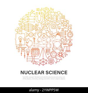 Nuclear Science Circle Concept Stock Vector