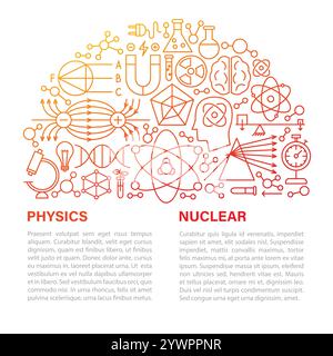 Nuclear Physics Icon Circle Concept Stock Vector