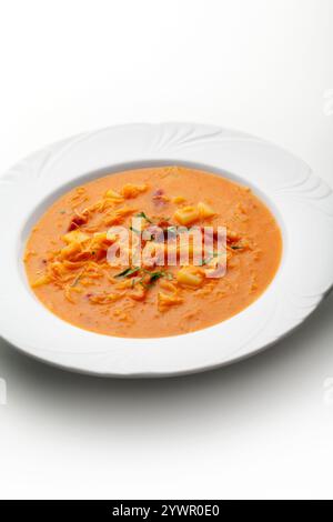 cabbage soup with smoked meat Stock Photo