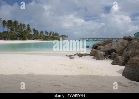 Beautiful scenes by the beach in the Maldives Stock Photo