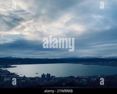 Suwa Lake, Nagano, Japan Stock Photo