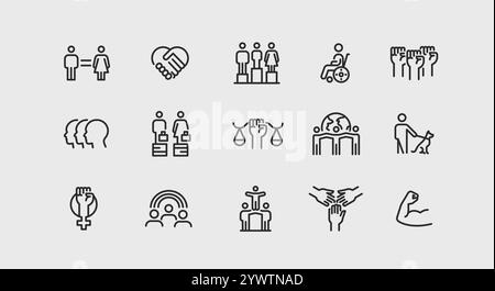 Inclusivity Icon Set – Diversity, Equality, Accessibility, and Unity ...