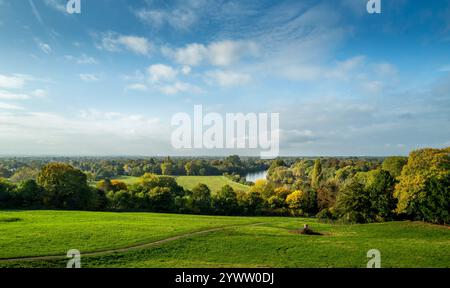 A view from Richmond Hill in South West London at the start of Autumn UK Stock Photo