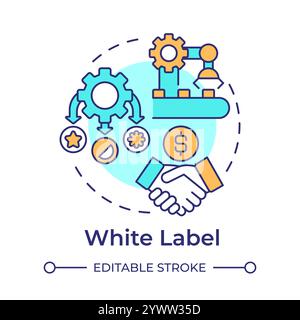 White label multi color concept icon Stock Vector