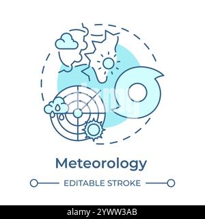 Meteorology soft blue concept icon Stock Vector