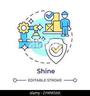 Shine multi color concept icon Stock Vector