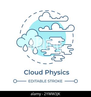 Cloud physics soft blue concept icon Stock Vector