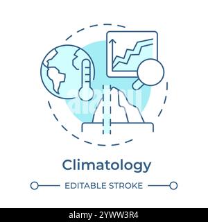 Climatology soft blue concept icon Stock Vector