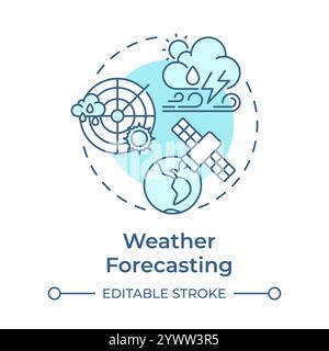 Weather forecasting soft blue concept icon Stock Vector