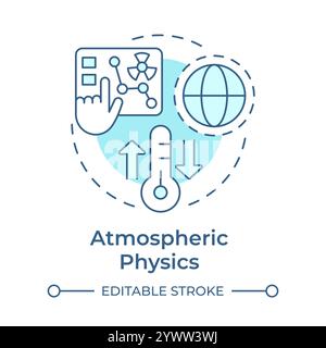 Atmospheric physics soft blue concept icon Stock Vector