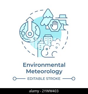 Environmental meteorology soft blue concept icon Stock Vector